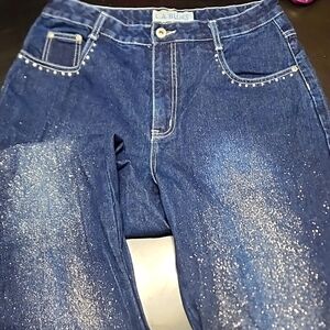 Vintage Y2K Glitter jeans by L.A. Blues Sz 12